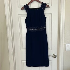 ANTONIO MELANI Blue Midi Dress Elegant Style